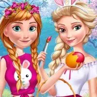 Anna y Elsa  Diversión en Pascua
