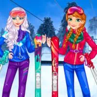 Prinsessen in het skigebied