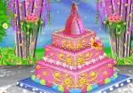 Barbie kwiatowy tort