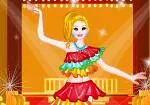 Elbise Barbie salsa dansçısı