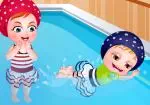 Bayi Hazel berenang