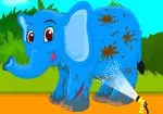 Den benskada av barnet elefanten