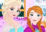 Frozen Elsa wast kleren voor Anna