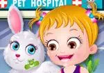 Fetita Hazel spital pentru animale de companie