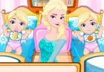 Elsa tager sig af to babyer