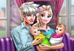 Hari keluarga dengan anak kembar Elsa