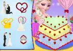 Ciasto dekoracji Elsa