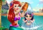 Ariel se spală copilul