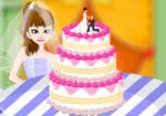 Bride cake decorating