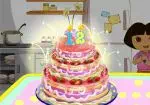 Dora membuat kek