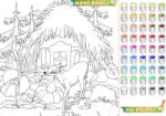 Joc de Colorat pentru Copii Pădure Acasă 2