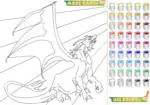 Kid's coloring Big Dragon