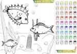 Çocuklar için oyun Boyama Küçük Balıklar
