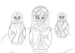 Russian Dolls Coloring