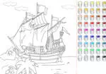 O Barcă Joc de Colorat pentru Copii