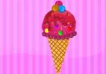 Delicioso helado de color rosa