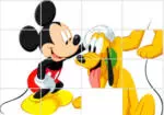 Mickey et Pluto Disney puzzle coulissant