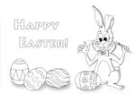 Il coniglio divertente e le uova di Pasqua