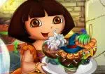 Kek cawan untuk Dora Halloween