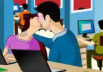 Kyss på kontoret