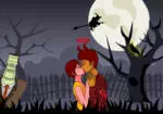 Kysse på Halloween natt