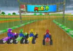 Mario balapan di tengah hujan 2
