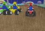 Mario balapan di tengah hujan