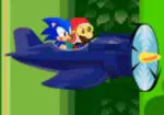 Mario en Sonic Avontuur op \'n Vliegtuig
