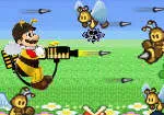 Mario obrona przed pszczołami