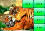 Tiger Familie Multiplikation Rätsel