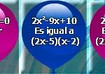 Ballonne wiskunde Kwadratiese vergelyking