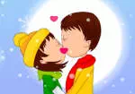 Ciuman cinta saat Natal