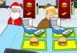 Goede hamburger met Kerstmis