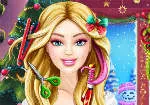 Barbie skutečné vlasy řezy na Vánoce'