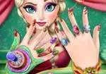 Elsa Christmas manicure