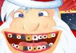 Weihnachtsmann auf dem Zahnarzt