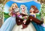 Elsa berpakaian untuk gambar perkahwinan