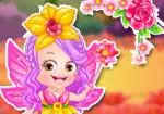 Baby Hazel klæde sig som prinsesse af blomster