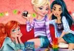 Natt bordsspel med prinsessor