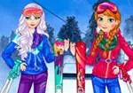 Prinzessinnen im Skigebiet