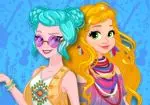 Elsa dan Rapunzel festival liburan