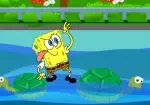 Spongebob traverser la rivière'