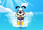 子犬水上スキー