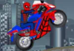 Spiderman dem Motorrad