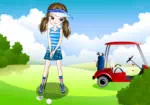 Tyttö golfaaja