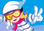 Chica snowboarder profesional