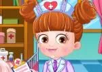 Bayi Hazel berpakaian seperti seorang doktor