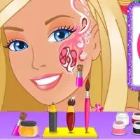 Barbie nghệ thuật quyến rũ trên khuôn mặt