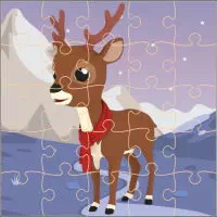 Vánoční jelen puzzle