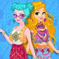 Elsa dan Rapunzel festival liburan
